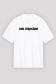 One Direction Beyaz Unisex Oversize Tişört T-Shirt