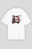 One Direction Beyaz Unisex Oversize Tişört T-Shirt