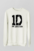 One Direction Beyaz Unisex Sweatshirt