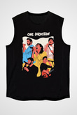 One Direction Siyah Unisex Kolsuz Tişört