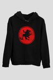 One Piece Baskılı Unisex Siyah Hoodie