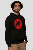 One Piece Baskılı Unisex Siyah Hoodie