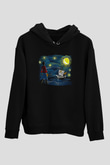 One Piece Baskılı Unisex Siyah Hoodie