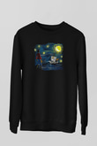 One Piece Baskılı Unisex Siyah Sweatshirt