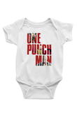 One Punch Man Baskılı Beyaz Unisex Bebek Body - Zıbın