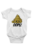 Opppsss Temalı BaskılıBeyaz Tshirt Bebek Body - Zıbın