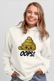 Opppsss TemalıBeyaz Tshirt Unisex Hoodie