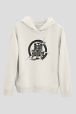 Orbit Culture Baskılı Beyaz Unisex Kapüşonlu Sweatshirt