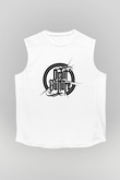 Orbit Culture Baskılı Beyaz Unisex Kolsuz Tişört - Tshirt
