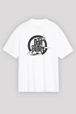 Orbit Culture Baskılı Beyaz Unisex Oversize Tişört - Tshirt