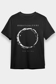 Orbit Culture Baskılı Unisex Siyah Tişört - Tshirt
