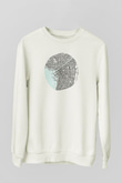 Orienteering Baskılı Unisex Ekru Sweatshirt