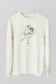 Orienteering Baskılı Unisex Ekru Sweatshirt