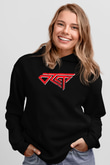 Otep Baskılı Unisex Siyah Kapüşonlu Sweatshirt