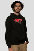 Otep Baskılı Unisex Siyah Kapüşonlu Sweatshirt
