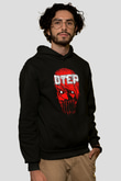 Otep Baskılı Unisex Siyah Kapüşonlu Sweatshirt