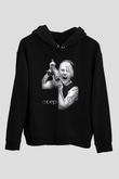 Otep Baskılı Unisex Siyah Kapüşonlu Sweatshirt