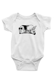 OutKast Baskılı Beyaz Unisex Bebek Body - Zıbın