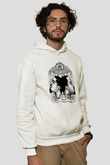 OutKast Baskılı Beyaz Unisex Kapüşonlu Sweatshirt