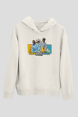 OutKast Baskılı Beyaz Unisex Kapüşonlu Sweatshirt