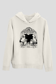 OutKast Baskılı Beyaz Unisex Kapüşonlu Sweatshirt