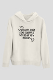 OutKast Baskılı Beyaz Unisex Kapüşonlu Sweatshirt