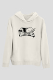 OutKast Baskılı Beyaz Unisex Kapüşonlu Sweatshirt