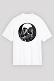 OutKast Baskılı Beyaz Unisex Oversize Tişört - Tshirt