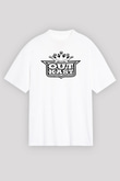 OutKast Baskılı Beyaz Unisex Oversize Tişört - Tshirt