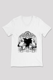 OutKast Baskılı Beyaz Unisex V Yaka Tişört - Tshirt