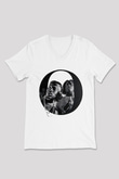 OutKast Baskılı Beyaz Unisex V Yaka Tişört - Tshirt