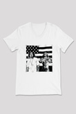 OutKast Baskılı Beyaz Unisex V Yaka Tişört - Tshirt