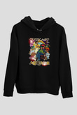 OutKast Baskılı Unisex Siyah Hoodie