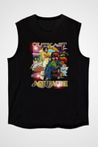 OutKast Baskılı Unisex Siyah Kolsuz Tişört - Tshirt