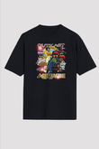 OutKast Baskılı Unisex Siyah Oversize Tişört - Tshirt