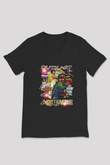 OutKast Baskılı Unisex Siyah V Yaka Tişört - Tshirt