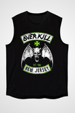 Overkill Siyah Unisex Kolsuz Tişört