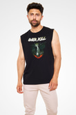Overkill Siyah Unisex Kolsuz Tişört