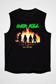 Overkill Siyah Unisex Kolsuz Tişört