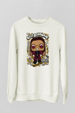 Ozzy Osbourne Baskılı Unisex Beyaz Sweatshirt
