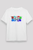 Paintball Baskılı Unisex Beyaz Tişört - Tshirt