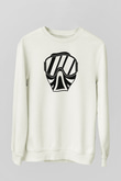 Paintball Baskılı Unisex Ekru Sweatshirt