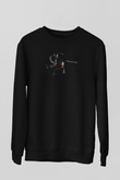 Paintball Baskılı Unisex Siyah Sweatshirt