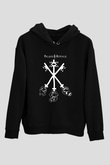 Palaye Royale Baskılı Unisex Siyah Kapüşonlu Sweatshirt