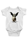 Panda Baskılı Beyaz Unisex Bebek Body - Zıbın