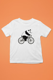 Panda Baskılı Beyaz Unisex Çocuk Tişört