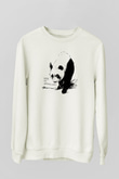 Panda Beyaz Unisex Sweatshirt