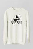 Panda Beyaz Unisex Sweatshirt