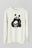 Panda Beyaz Unisex Sweatshirt