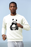 Panda Beyaz Unisex Sweatshirt